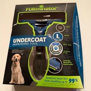 FURminator Blue Undercoat deShedding Tool for Large Dogs